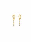 Golden White Dangle Øredobber thumbnail